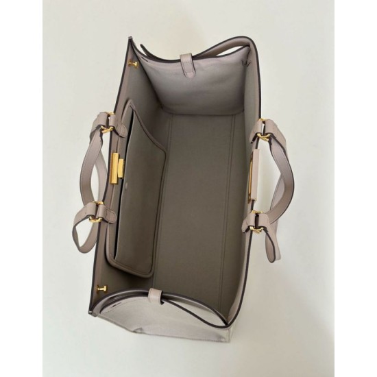 Replica perfetta Fendi Peekaboo-Tote Bag FF Grigio Imitazione Outlet Online