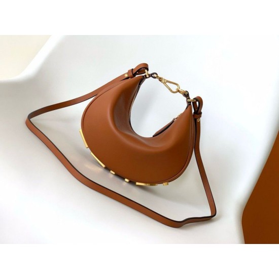 Migliore Repliche Mini borsa Fendi Fendigraphy marrone Economiche Outlet Online