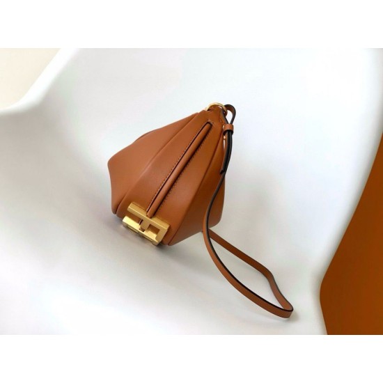 Migliore Repliche Mini borsa Fendi Fendigraphy marrone Economiche Outlet Online