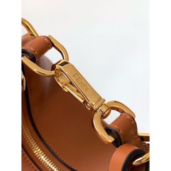 Migliore Repliche Mini borsa Fendi Fendigraphy marrone Economiche Outlet Online