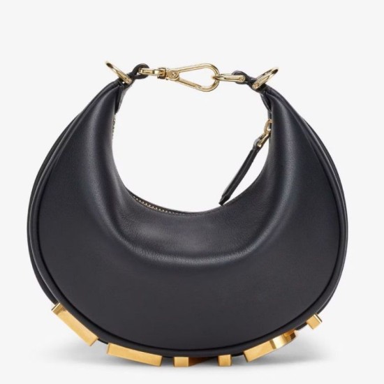Migliore Repliche Fendi Fendigraphy Mini Bag Nero Economiche Outlet Online