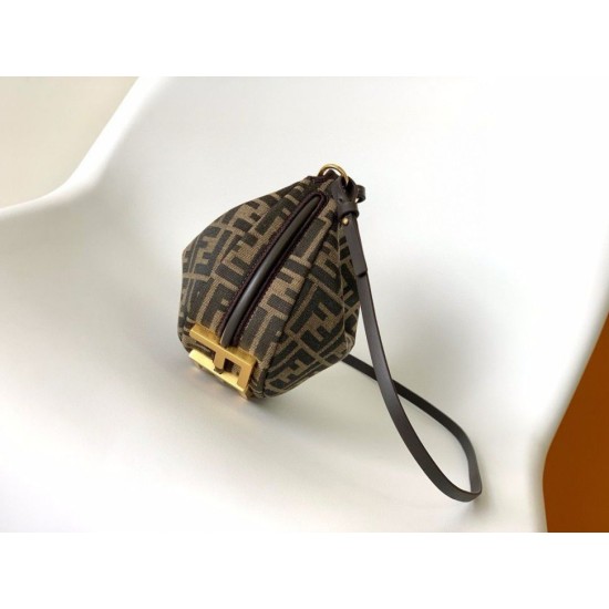Migliore Replica Fendi Fendigraphy Mini Bag Marrone FF Jacquard Fabric Imitazioni Outlet Italia Miglior Falso Fendi Fendigraphy Mini Bag Marrone FF Jacquard Fabric Economiche Premium