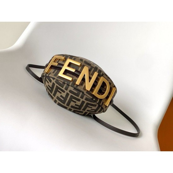 Migliore Replica Fendi Fendigraphy Mini Bag Marrone FF Jacquard Fabric Imitazioni Outlet Italia Miglior Falso Fendi Fendigraphy Mini Bag Marrone FF Jacquard Fabric Economiche Premium