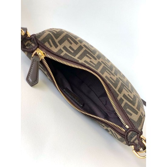 Migliore Replica Fendi Fendigraphy Mini Bag Marrone FF Jacquard Fabric Imitazioni Outlet Italia Miglior Falso Fendi Fendigraphy Mini Bag Marrone FF Jacquard Fabric Economiche Premium