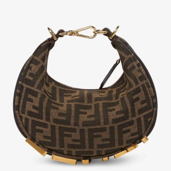 Migliore Replica Fendi Fendigraphy Mini Bag Marrone FF Jacquard Fabric Imitazioni Outlet Italia Miglior Falso Fendi Fendigraphy Mini Bag Marrone FF Jacquard Fabric Economiche Premium