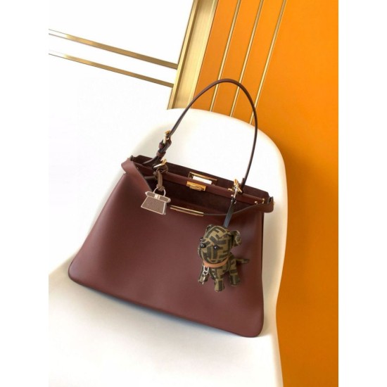 Miglior Falso Fendi Peekaboo Soft Large Bag Marrone Scuro Economiche Premium