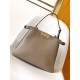 Perfette Qualità Repliche Fendi Peekaboo Soft Medium Bag Grigio Tortora Imitazione