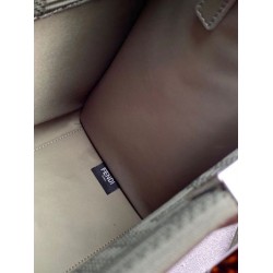 Replica perfetta Borsa shopper media Sunshine Fendi Tessuto FF Verde Imitazione Outlet Online