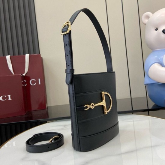 Replica perfetta Borsa a secchiello mini Gucci 73 833665 Nera Imitazione Outlet Online