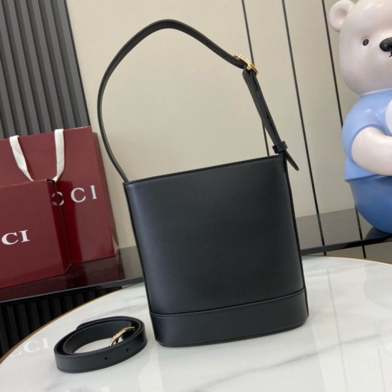 Replica perfetta Borsa a secchiello mini Gucci 73 833665 Nera Imitazione Outlet Online