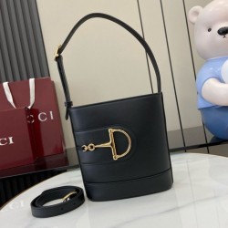 Replica perfetta Borsa a secchiello mini Gucci 73 833665 Nera Imitazione Outlet Online