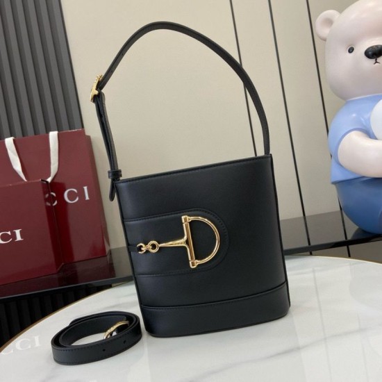 Replica perfetta Borsa a secchiello mini Gucci 73 833665 Nera Imitazione Outlet Online