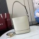 Replica perfetta Borsa a secchiello mini Gucci 73 833665 Bianca Imitazione Outlet Online