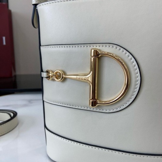 Replica perfetta Borsa a secchiello mini Gucci 73 833665 Bianca Imitazione Outlet Online