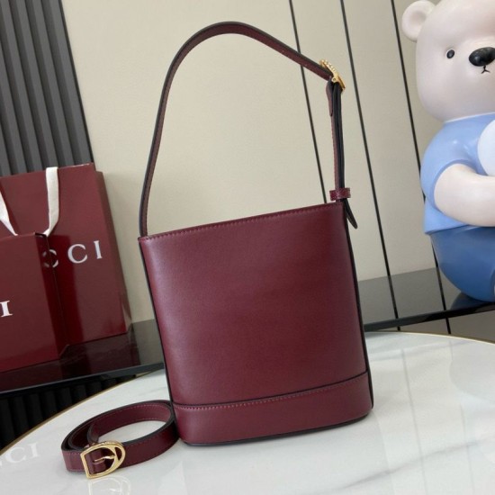 Replica perfetta Borsa a secchiello mini Gucci 73 833665 Rossa Imitazione Outlet Online