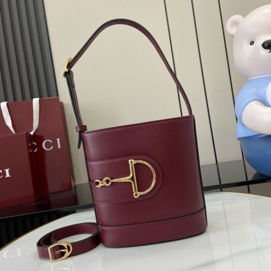 Replica perfetta Borsa a secchiello mini Gucci 73 833665 Rossa Imitazione Outlet Online
