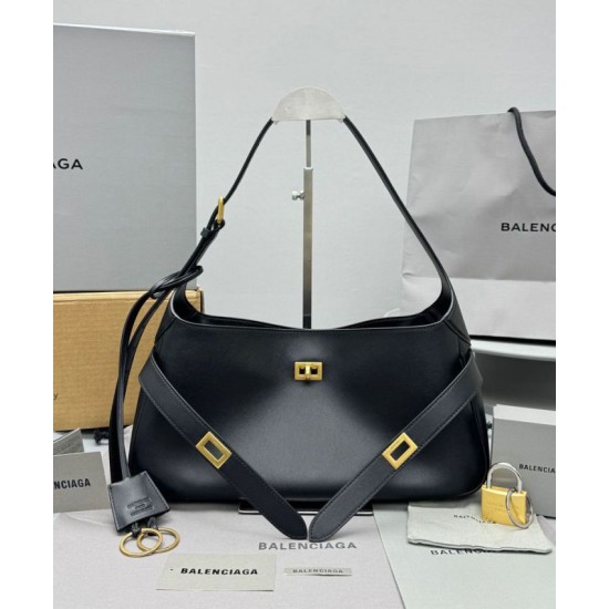 Miglior Falso Balenciaga Bel Air Small Shoulder Bag Nero Economiche Premium