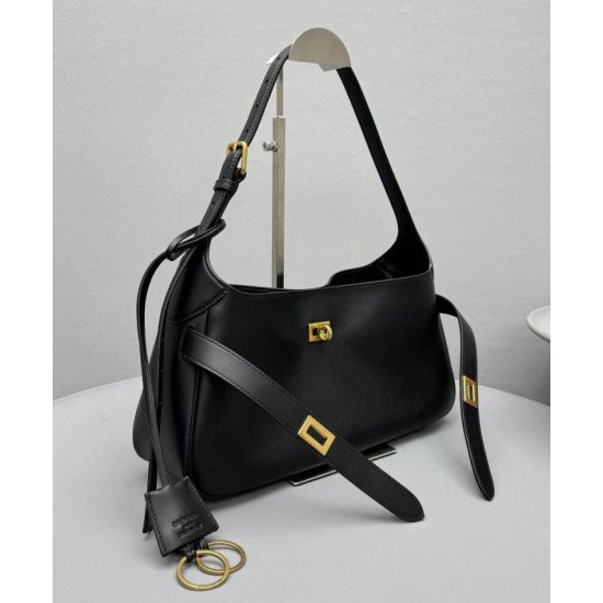 Miglior Falso Balenciaga Bel Air Small Shoulder Bag Nero Economiche Premium