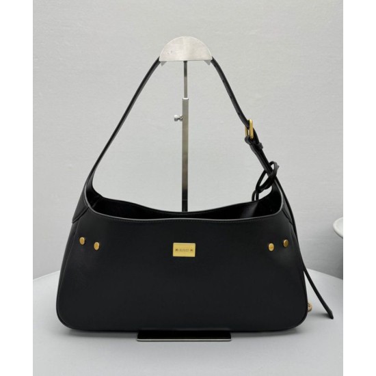 Miglior Falso Balenciaga Bel Air Small Shoulder Bag Nero Economiche Premium