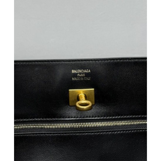 Miglior Falso Balenciaga Bel Air Small Shoulder Bag Nero Economiche Premium