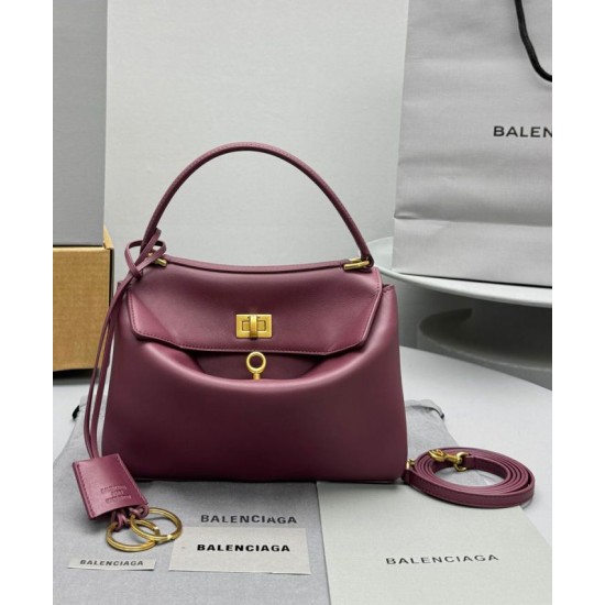 Migliore Repliche Balenciaga Rodeo Mini Handbag Malva Economiche Outlet Online