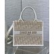 Replica perfetta Borsa Dior Book Tote piccola color crema Imitazione Outlet Online