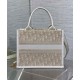 Replica perfetta Borsa Dior Book Tote piccola color crema Imitazione Outlet Online