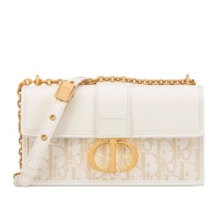 Migliore Repliche Dior 30 Montaigne East-West Bag Dior Oblique denim con catena Cream Economiche Outlet Online