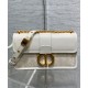 Migliore Repliche Dior 30 Montaigne East-West Bag Dior Oblique denim con catena Cream Economiche Outlet Online