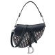 Migliore Repliche Borsa Dior Saddle con tracolla Blu scuro Economiche Outlet Online