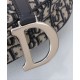Migliore Repliche Borsa Dior Saddle con tracolla Blu scuro Economiche Outlet Online