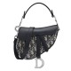 Migliore Repliche Borsa Dior Mini Saddle con tracolla Blu scuro Economiche Outlet Online