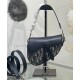 Migliore Repliche Borsa Dior Mini Saddle con tracolla Blu scuro Economiche Outlet Online