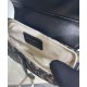Migliore Repliche Borsa Dior Mini Saddle con tracolla Blu scuro Economiche Outlet Online