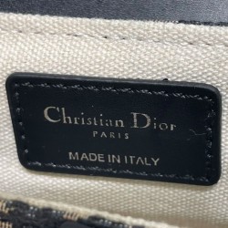 Migliore Repliche Borsa Dior Mini Saddle con tracolla Blu scuro Economiche Outlet Online