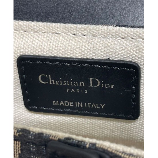 Migliore Repliche Borsa Dior Mini Saddle con tracolla Blu scuro Economiche Outlet Online