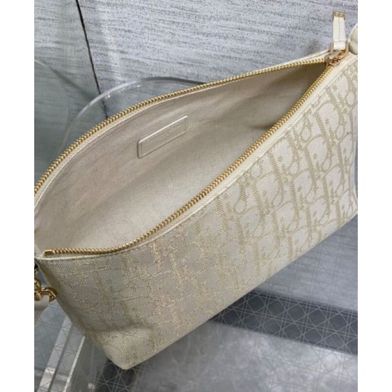 Replica perfetta Dior Medium DiorTravel Nomad Pouch Cream Imitazione Outlet Online