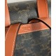 Replica perfetta Zaino Celine Celine Bonnie Triomphe Canvas Coffee Imitazione Outlet Online