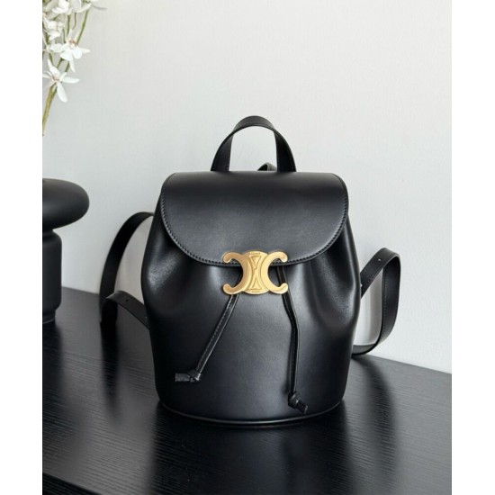 Miglior Falso Zaino Celine Celine Bonnie Pelle di vitello liscia Nero Economiche Premium