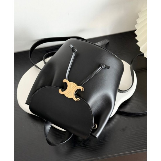 Miglior Falso Zaino Celine Celine Bonnie Pelle di vitello liscia Nero Economiche Premium