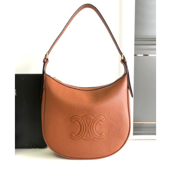 Repliche Borsa Celine Heloise Supple Pelle di vitello color caffè