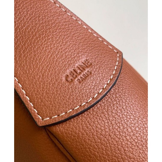 Repliche Borsa Celine Heloise Supple Pelle di vitello color caffè