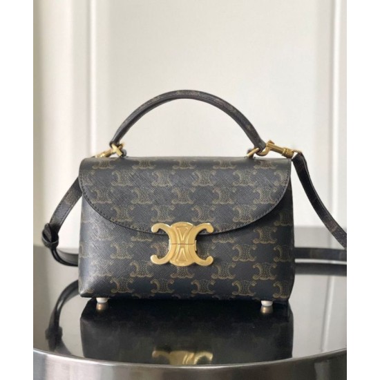Repliche Borsa Celine Teen Nino Triomphe Caffè Imitazioni Premium Replica perfetta Borsa Celine Teen Nino Triomphe Caffè Imitazione Outlet Online