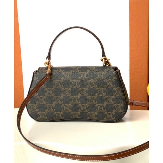 Borsa Celine Teen Celine Lola Triomphe Caffè Replica originale di alta qualità Miglior Falso Borsa Celine Teen Celine Lola Triomphe Caffè Economiche Premium