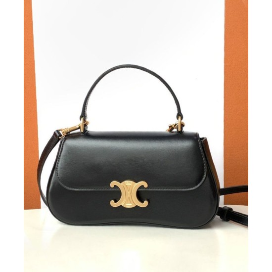 Miglior Falso Borsa Celine Teen Celine Lola Shiny Nero Economiche Premium