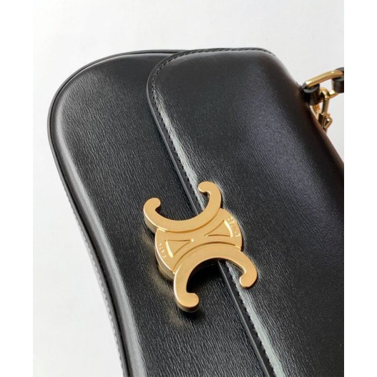 Miglior Falso Borsa Celine Teen Celine Lola Shiny Nero Economiche Premium