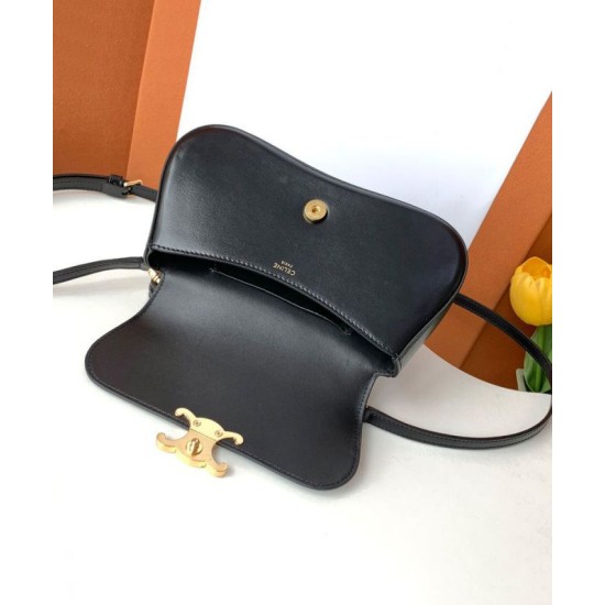 Miglior Falso Borsa Celine Teen Celine Lola Shiny Nero Economiche Premium