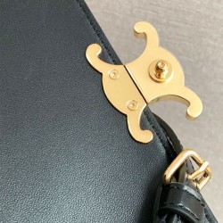 Miglior Falso Borsa Celine Teen Celine Lola Shiny Nero Economiche Premium
