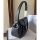 Migliore Repliche Celine Borsa Polly media Pelle di vitello morbida nera Economiche Outlet Online
