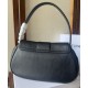 Migliore Repliche Celine Borsa Polly media Pelle di vitello morbida nera Economiche Outlet Online